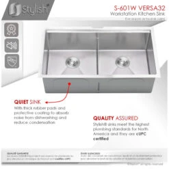 32 In Workstation Double Bowl Undermount Kitchen Sink With Built In Accessories -Whole House Kitchenware c02177c70fbdba36 8440 w800 h800 b1 p0