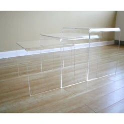 Baxton Studio Acrylic Nesting Table 3 Piece Table, Set Display Stands -Whole House Kitchenware c1f1422f0a2ed55c 0363 w800 h800 b0 p0