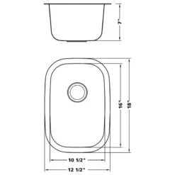 Ruvati RVM4111 Undermount Stainless Steel 16 Gauge 12" Bar Prep Sink -Whole House Kitchenware c2a19f760deffad7 9963 w800 h800 b1 p0