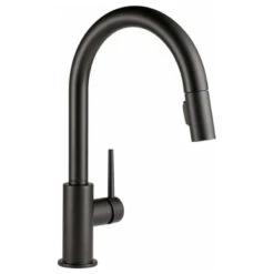 Delta Trinsic Single Handle Pull-Down Kitchen Faucet, Matte Black