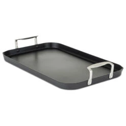 Viking Hard Anodized Nonstick Double Burner Griddle, 18"x11"x1"