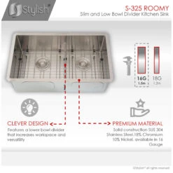 32" X 18" Stainless Steel Double Basin Low Divider Undermount Kitchen Sink 20 32" X 18" Stainless Steel Double Basin Low Divider Undermount Kitchen Sink -Whole House Kitchenware c5e1f78f0e970f32 0421 w800 h800 b1 p0