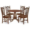 Atlin Designs 5-piece Dining Set With Wood Seat In Mahogany -Whole House Kitchenware c691ff7403bfb6b0 9367 w800 h800 b1 p0
