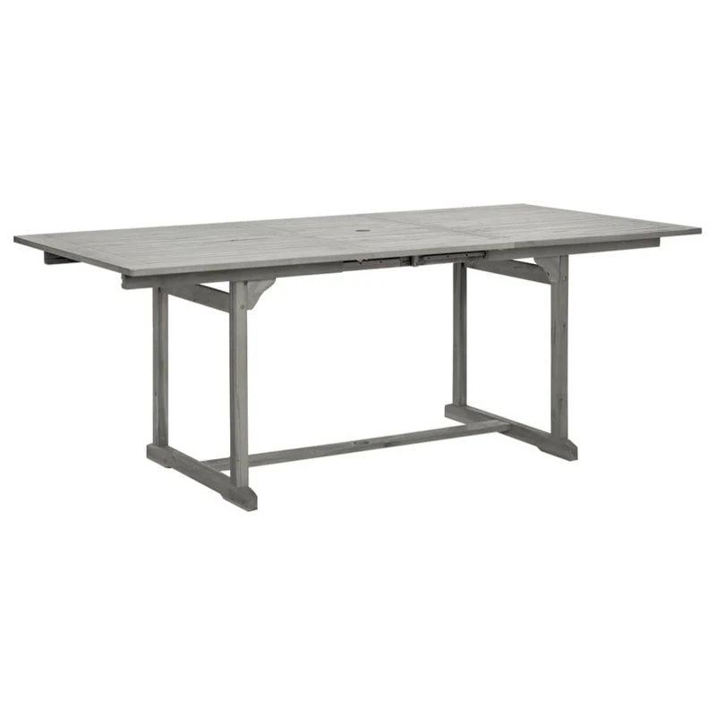 VidaXL Solid Acacia Wood Patio Dining Table (59.1"-78.7")x39.4" Garden Table 4 VidaXL Solid Acacia Wood Patio Dining Table (59.1"-78.7")x39.4" Garden Table - Image 2