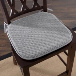 Lavish Home Memory Foam Chair Pad, Platinum -Whole House Kitchenware c9013dd00890e830 4803 w800 h800 b0 p0