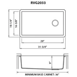 Ruvati 31" Undermount Granite Composite Kitchen Sink, RVG2033BK -Whole House Kitchenware ca91be4d00395995 7295 w800 h800 b1 p0