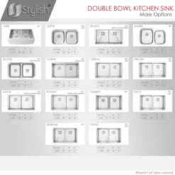 32" X 18" Stainless Steel Double Basin Low Divider Undermount Kitchen Sink 25 32" X 18" Stainless Steel Double Basin Low Divider Undermount Kitchen Sink -Whole House Kitchenware cb41f2320e9a7a1a 0421 w800 h800 b0 p0