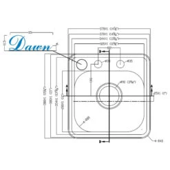 Dawn Top Mount Single Bowl Bar Sink With 2 Holes -Whole House Kitchenware cb5189fc065de69f 3409 w800 h800 b1 p0