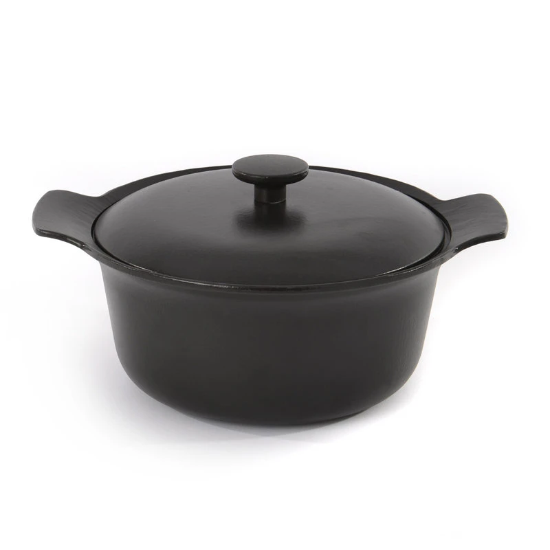 Ron Cast Iron Covered Stockpot, Black, 4.4Qt. 4 Ron Cast Iron Covered Stockpot, Black, 4.4Qt. - Image 2