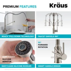 Bolden Touchless Sensor 2-Function Pull-Down 1-Handle 1-Hole Kitchen Faucet SFS -Whole House Kitchenware cd91d7ab00e5eb6b 8832 w800 h800 b0 p0