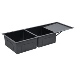 VidaXL Handmade Kitchen Sink With Strainer Black Stainless Steel Under-Mount -Whole House Kitchenware ce51b55b015fe13b 2911 w800 h800 b1 p0