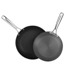 2 Piece Hard Anodize Nonstick Cookware Fry Pan Skillet Saute, 9.5"/11", Black -Whole House Kitchenware cee185540813a285 4195 w800 h800 b1 p0