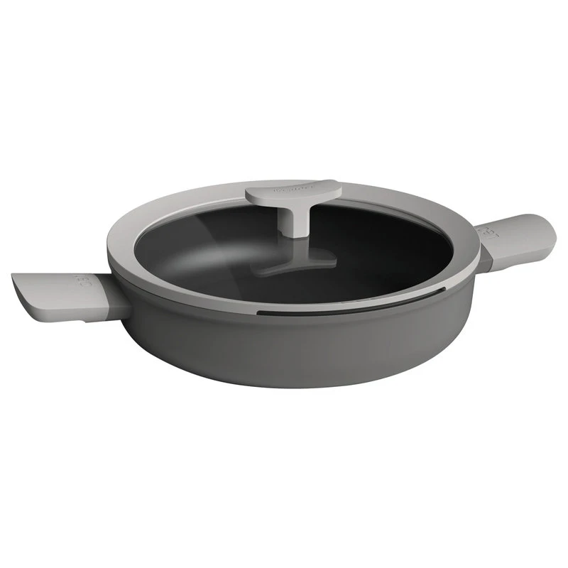 Leo 10.25" Non-Stick Covered 2-Handle Saute Pan, Grey. 10 3 Leo 10.25" Non-Stick Covered 2-Handle Saute Pan, Grey. 10