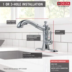 Delta Cassidy Single Handle Pull-Out Kitchen Faucet, Arctic Stainless -Whole House Kitchenware d3d137ff0d25cc5c 5451 w800 h800 b0 p0