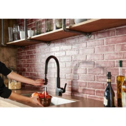 Moen Sto 1-Handle High Arc Pulldown Kitchen Faucet, Matte Black -Whole House Kitchenware d491be5c0d5aa95c 6571 w800 h800 b0 p0