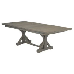 7pc Rustic Gray Brown Wood Dining Set With Beige Linen Bench And Chairs -Whole House Kitchenware d671cfc601aea07f 6511 w800 h800 b1 p0