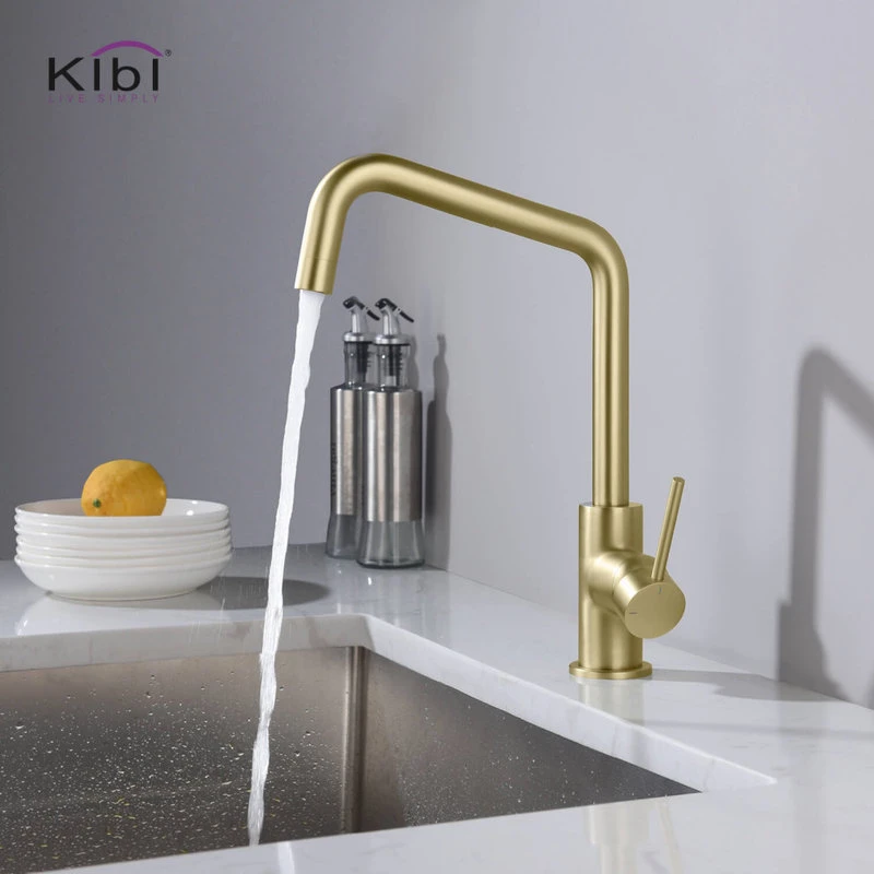 Macon Single Lever Kitchen Bar Faucet, Brush Gold 4 Macon Single Lever Kitchen Bar Faucet, Brush Gold - Image 2
