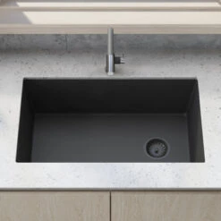 Ruvati 31" Undermount Granite Composite Kitchen Sink, RVG2033BK -Whole House Kitchenware d701018d0ff49fec 7295 w800 h800 b0 p0