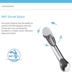 Single Handle Kitchen Faucet, Chrome -Whole House Kitchenware d721809a0c40fae8 5264 w800 h800 b0 p0