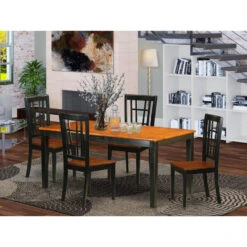 Nico5-Blk-W, 5-Piece Set, Table With Leaf 4 Chairs -Whole House Kitchenware d8c1af2000ec636f 9569 w800 h800 b0 p0