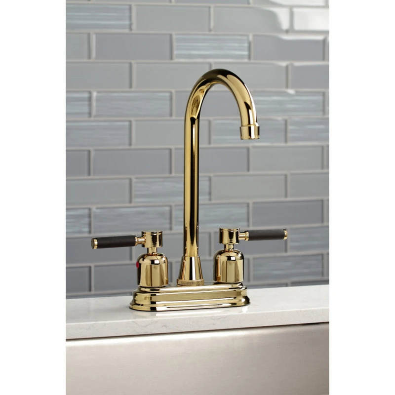 Kingston Brass KB8492DKL Kaiser Bar Faucet, Polished Brass 6 Kingston Brass KB8492DKL Kaiser Bar Faucet, Polished Brass - Image 4