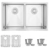 30"L X 18"W Stainless Steel Double Basin Dual Mount Kitchen Sink With Grids -Whole House Kitchenware da612f9200a6f8cc 5797 w800 h800 b1 p0