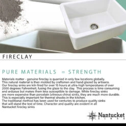 Nantucket Sinks 30-Inch Farmhouse Fireclay Sink With Filigree Apron 20 Nantucket Sinks 30-Inch Farmhouse Fireclay Sink With Filigree Apron -Whole House Kitchenware dab198e40d4ad2dd 2196 w800 h800 b0 p0