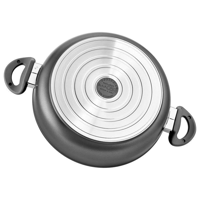 Saflon Titanium Nonstick Saute Use Pot With Glass Lid, PFOA Free, 5-Quart 6 Saflon Titanium Nonstick Saute Use Pot With Glass Lid, PFOA Free, 5-Quart - Image 4