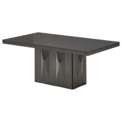 Voight 6 Piece Pedestal Dining Set, Gray Wood And Vinyl, Table, Table, 4 Chairs -Whole House Kitchenware db310b2e00d59028 8483 w800 h800 b1 p0