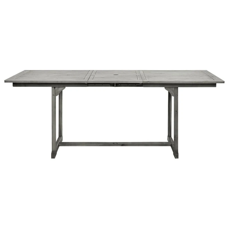 VidaXL Solid Acacia Wood Patio Dining Table (59.1"-78.7")x39.4" Garden Table 7 VidaXL Solid Acacia Wood Patio Dining Table (59.1"-78.7")x39.4" Garden Table - Image 5