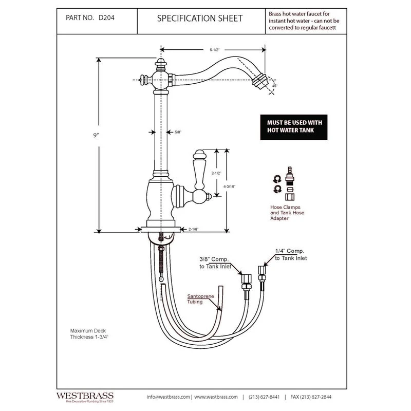 Victorian 9" Instant Hot Water Dispenser With HotMaster DigiHot Digital Tank, Satin Nickel 7 Victorian 9" Instant Hot Water Dispenser With HotMaster DigiHot Digital Tank, Satin Nickel - Image 5