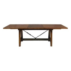 Lexicon Holverson 5-Piece Transitional Wood Dining Set In Rustic Brown/Gunmetal -Whole House Kitchenware dc714ec10f97a688 5669 w800 h800 b1 p0