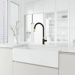 VIGO Bristol Kitchen Faucet, Matte Brushed Gold/Matte Black -Whole House Kitchenware dcb134280f60b930 3060 w800 h800 b0 p0