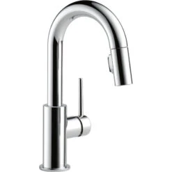Delta Trinsic Single Handle Pull-Down Bar/Prep Faucet, Chrome, 9959-DST