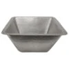 Premier Copper Products 17" Large Square Hammered Copper Bar/Prep Sink, Nickel 2 Premier Copper Products 17" Large Square Hammered Copper Bar/Prep Sink, Nickel -Whole House Kitchenware dce12fc000774cb4 8184 w800 h800 b1 p0