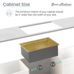 Tourner 32x19 Stainless Steel, Single Basin, Undermount Kitchen Sink, Gold -Whole House Kitchenware dd11907801018e6f 1457 w800 h800 b0 p0