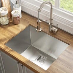 24" Undermount Stainless Steel Kitchen Sink, Pull-Down Faucet SS With Dispenser -Whole House Kitchenware ddf133c800e5e993 5711 w800 h800 b0 p0