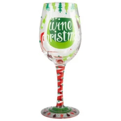 "Dreaming Of Wine Christmas" Wine Glass By Lolita
