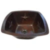 Aged Copper 15" Square Copper Kitchen Wet Bar Sink STAR Design Drain Included -Whole House Kitchenware de919bf70cd46d88 8254 w800 h800 b1 p0