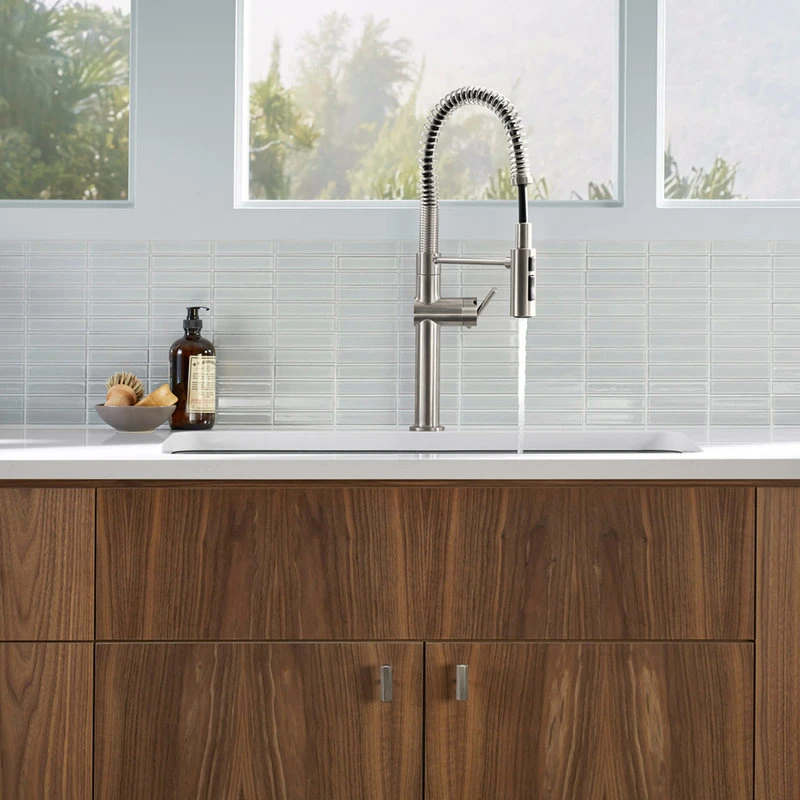 Kohler K-22973 Crue 1.5 GPM 1 Hole Pre-Rinse Pull Down Kitchen - Brushed Modern 5 Kohler K-22973 Crue 1.5 GPM 1 Hole Pre-Rinse Pull Down Kitchen - Brushed Modern - Image 3