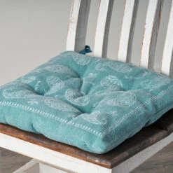 Bordered Paisley Chair Cushion, Set Of Two, 17"x17"x2" -Whole House Kitchenware df31f7310e5d6e9a 0918 w800 h800 b0 p0