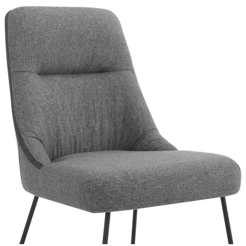 Andes And Quartz Gray Fabric 5-Piece Rectangular Dining Set 8 Andes And Quartz Gray Fabric 5-Piece Rectangular Dining Set - Image 6