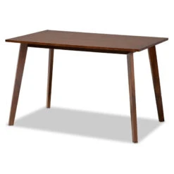 Baxton Studio Britte Walnut Finished Rectangular Wood Dining Table