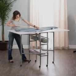 Hobby And Craft Height Adjustable Cutting Table With Drawers, White -Whole House Kitchenware e11142070c01a1f8 2772 w800 h800 b0 p0