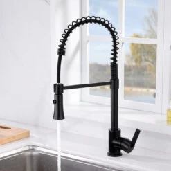 Luxier KTS13-T Single-Handle Pull-Down Sprayer Kitchen Faucet, Oil Rubbed Bronze -Whole House Kitchenware e331640901fc73b9 4889 w800 h800 b0 p0