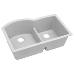 ELGHU3322RWH0 Quartz Classic 33" Undermount Sink With Aqua Divide, White -Whole House Kitchenware e4017e5d0e6019e2 1416 w800 h800 b1 p0