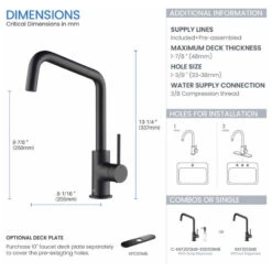 Macon Single Lever Kitchen Bar Faucet, Matte Black -Whole House Kitchenware e471a07801bb7017 2076 w800 h800 b1 p0