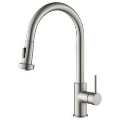 Casa Single Handle Pull Down Faucet, Brush Nickel, W/O Soap Dispenser