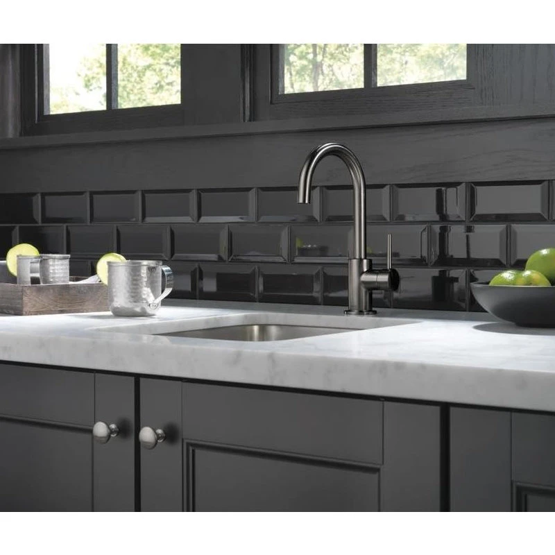 Delta Trinsic Contemporary Bar Faucet, Black Stainless, 1959LF-KS 5 Delta Trinsic Contemporary Bar Faucet, Black Stainless, 1959LF-KS - Image 3