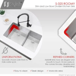 32" X 18" Stainless Steel Double Basin Low Divider Undermount Kitchen Sink 17 32" X 18" Stainless Steel Double Basin Low Divider Undermount Kitchen Sink -Whole House Kitchenware e721debe0e970e5c 0421 w800 h800 b0 p0